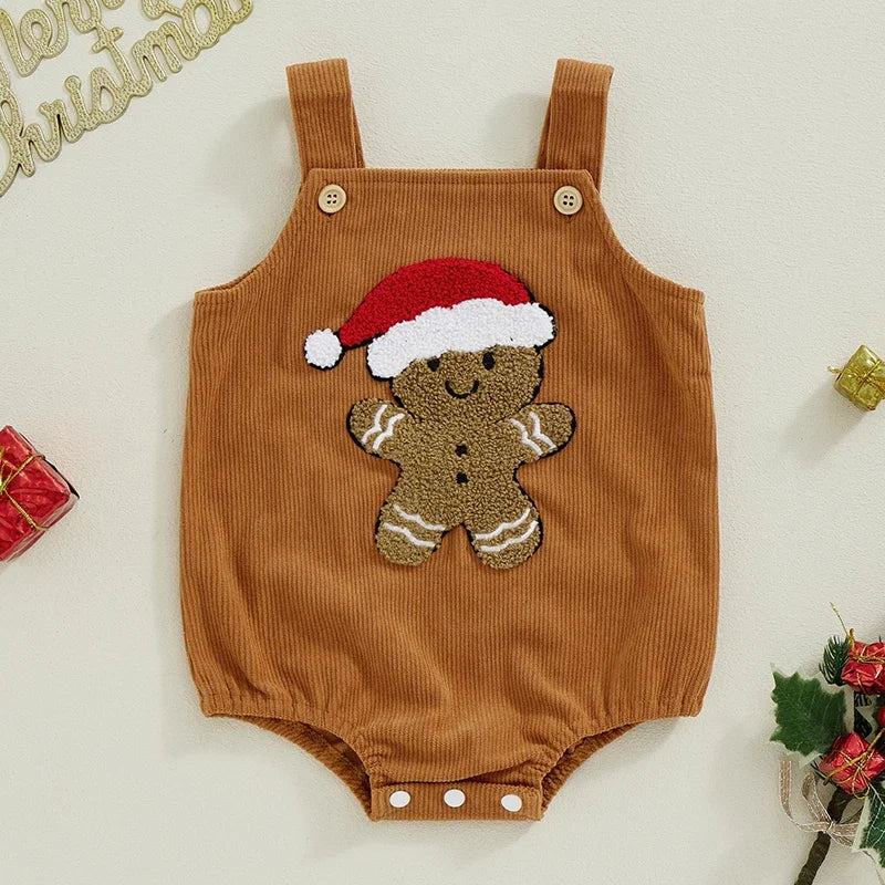 Christmas gingerbread romper suit 