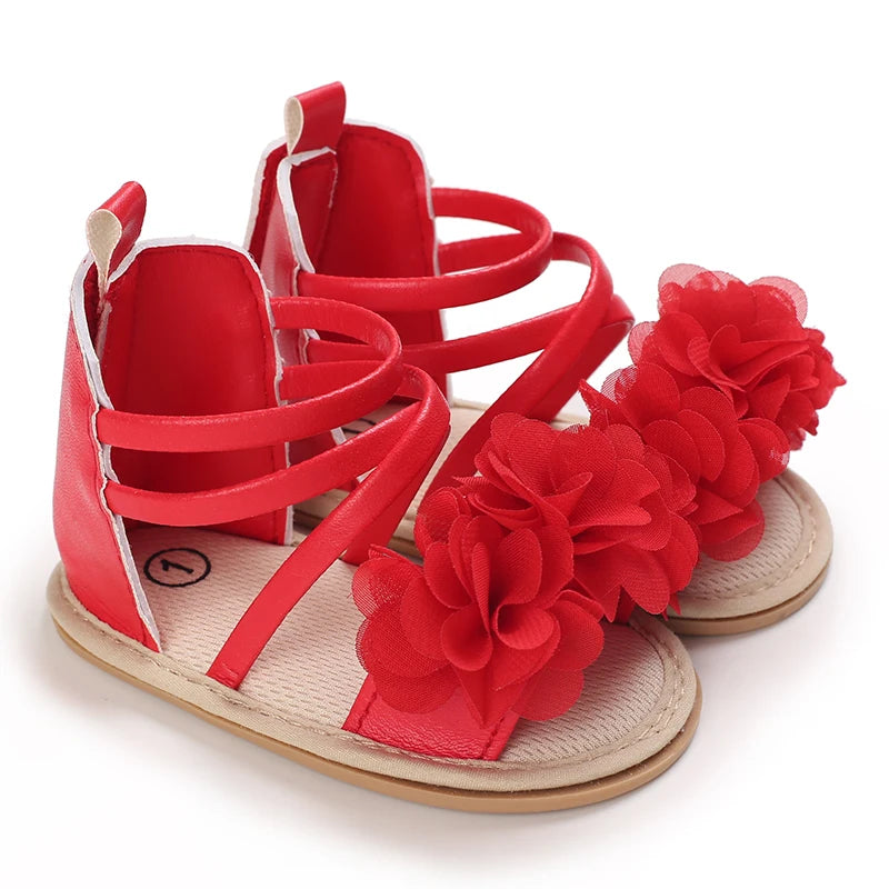 Cute bright red sandal, ideal for summer