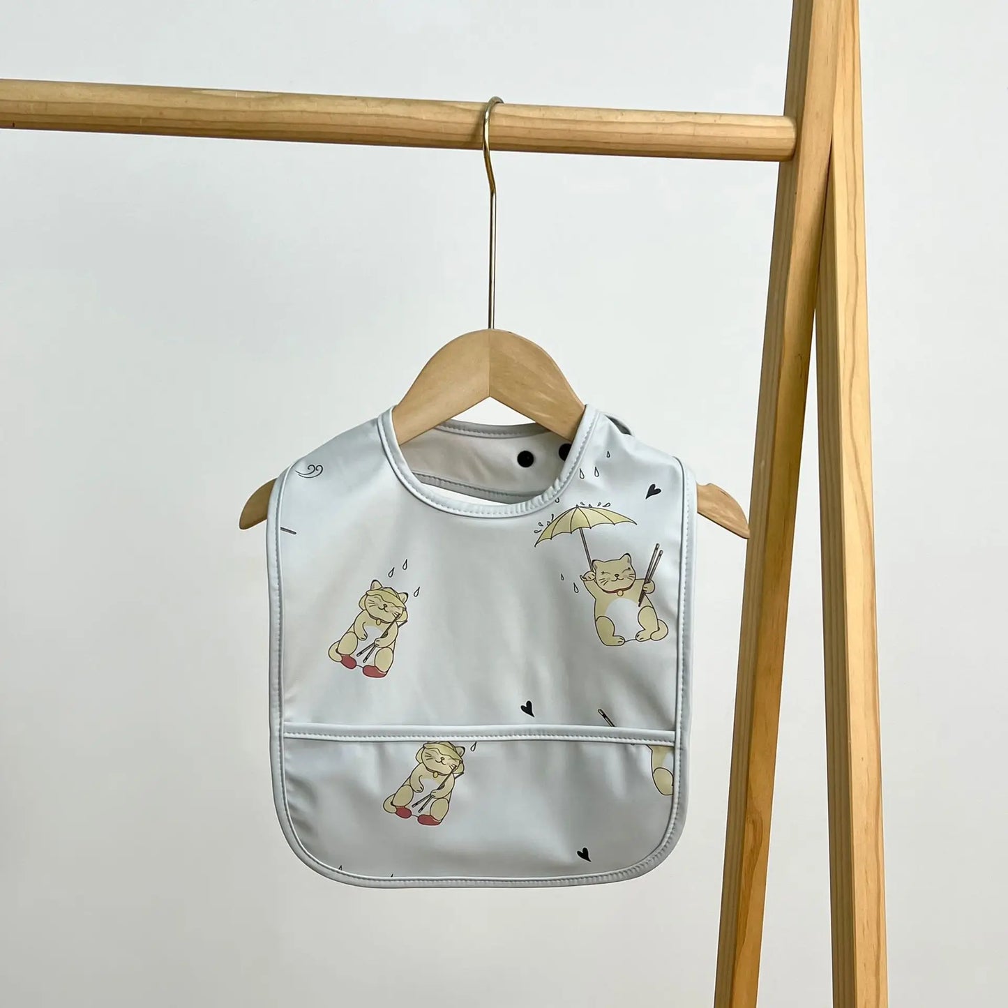 Baby bib with cartoon designs 