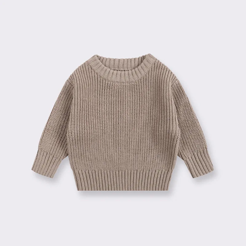 Beige knitted sweater 