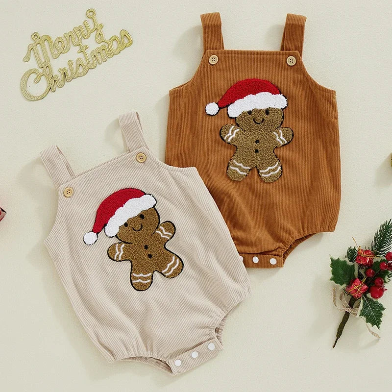 Cute gingerbread romper suit