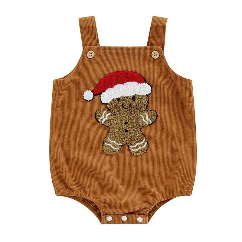 Perfect gingerbread romper suit to wear during the christmas season