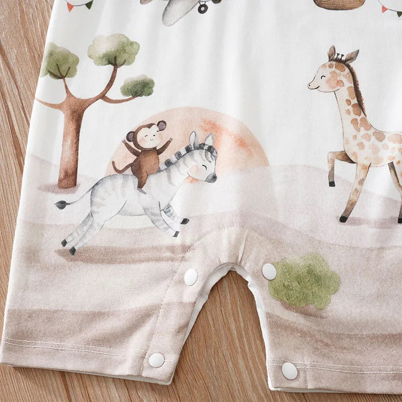 Easy fasteners on the baby romper suit