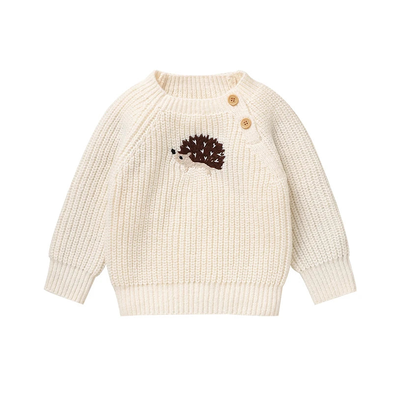 Beige knitted sweater