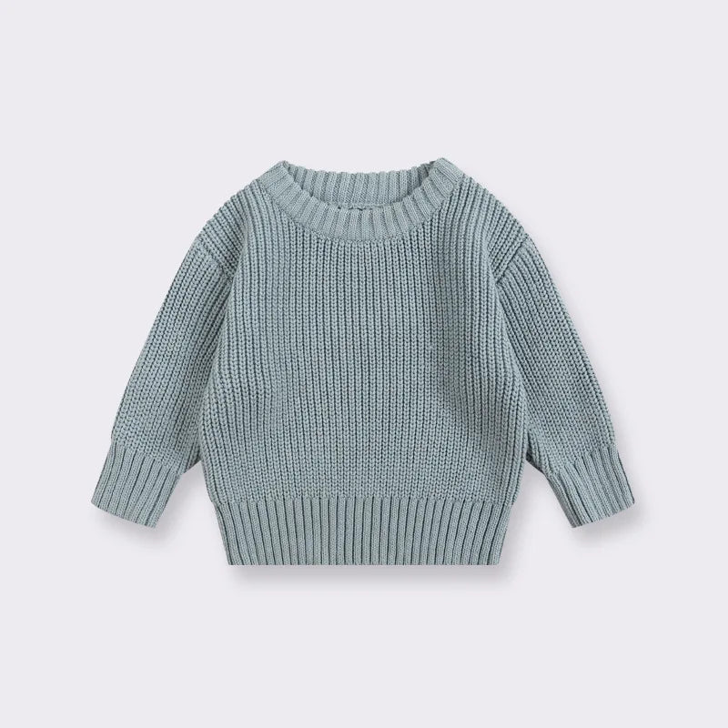 Light blue knitted sweater