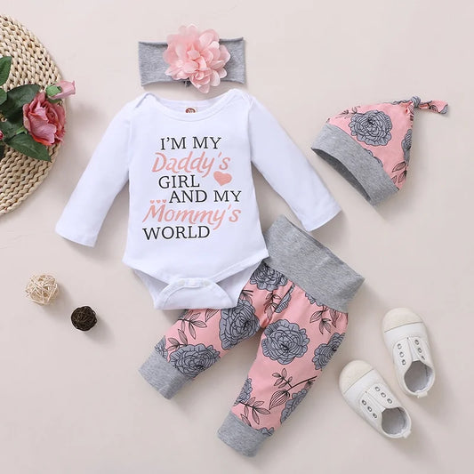 Very cute 4 piece baby girl outfit