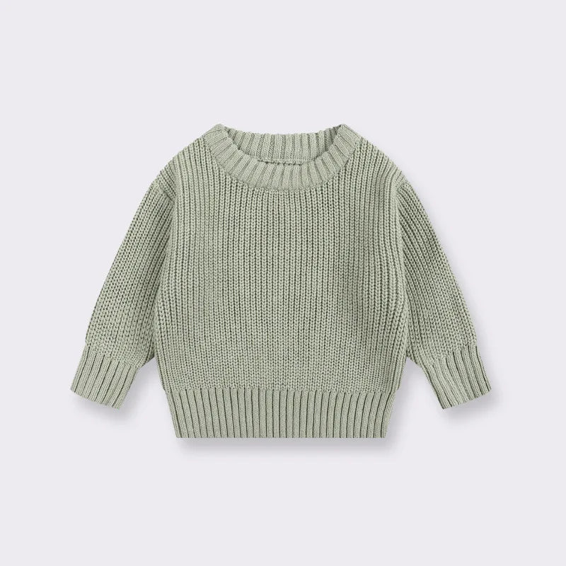 Green knitted sweater 