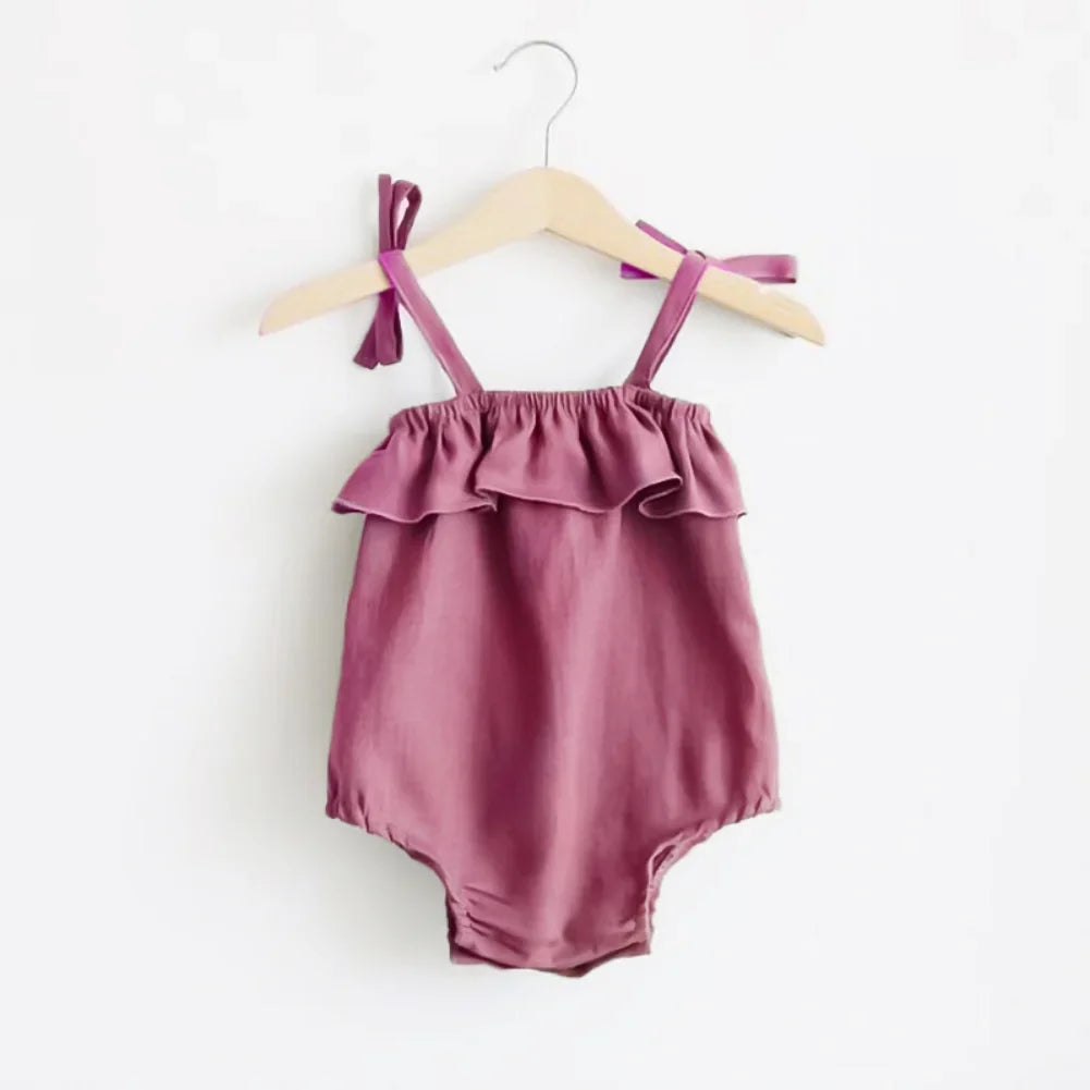 Cute summer tie straps romper suit