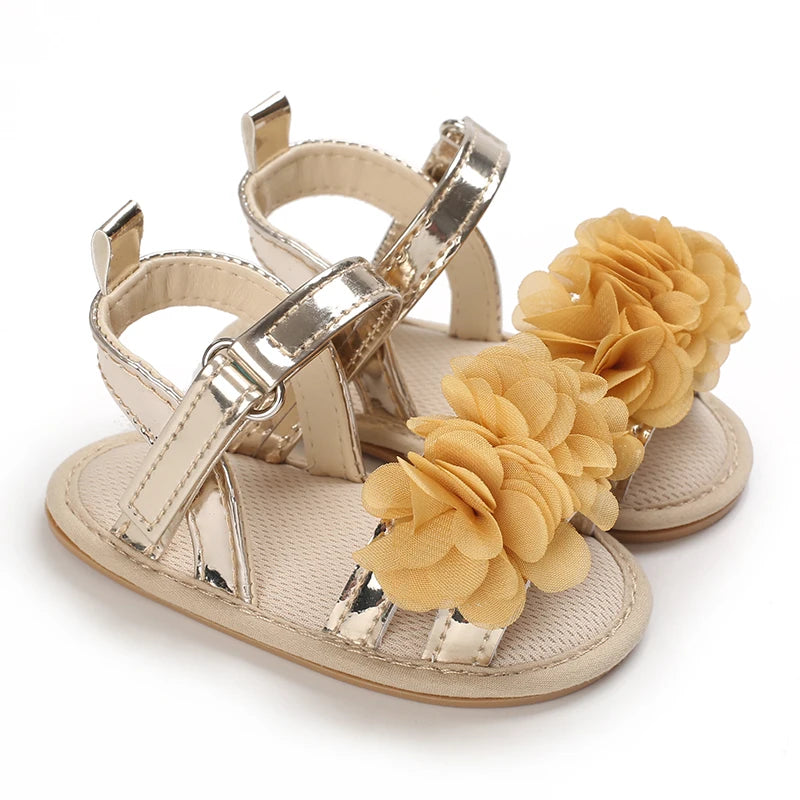 Lovely gold sandal ideal for a baby girl and toddler