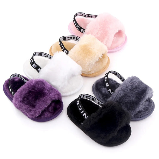 Very cute fluffy baby/toddler slippers