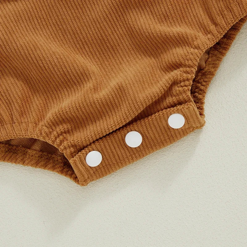 Easy fasteners on the baby romper suit