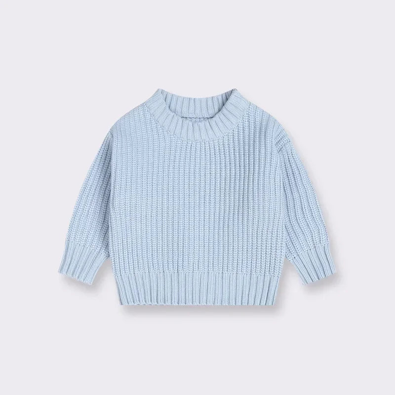 Light blue ribbed sweater 