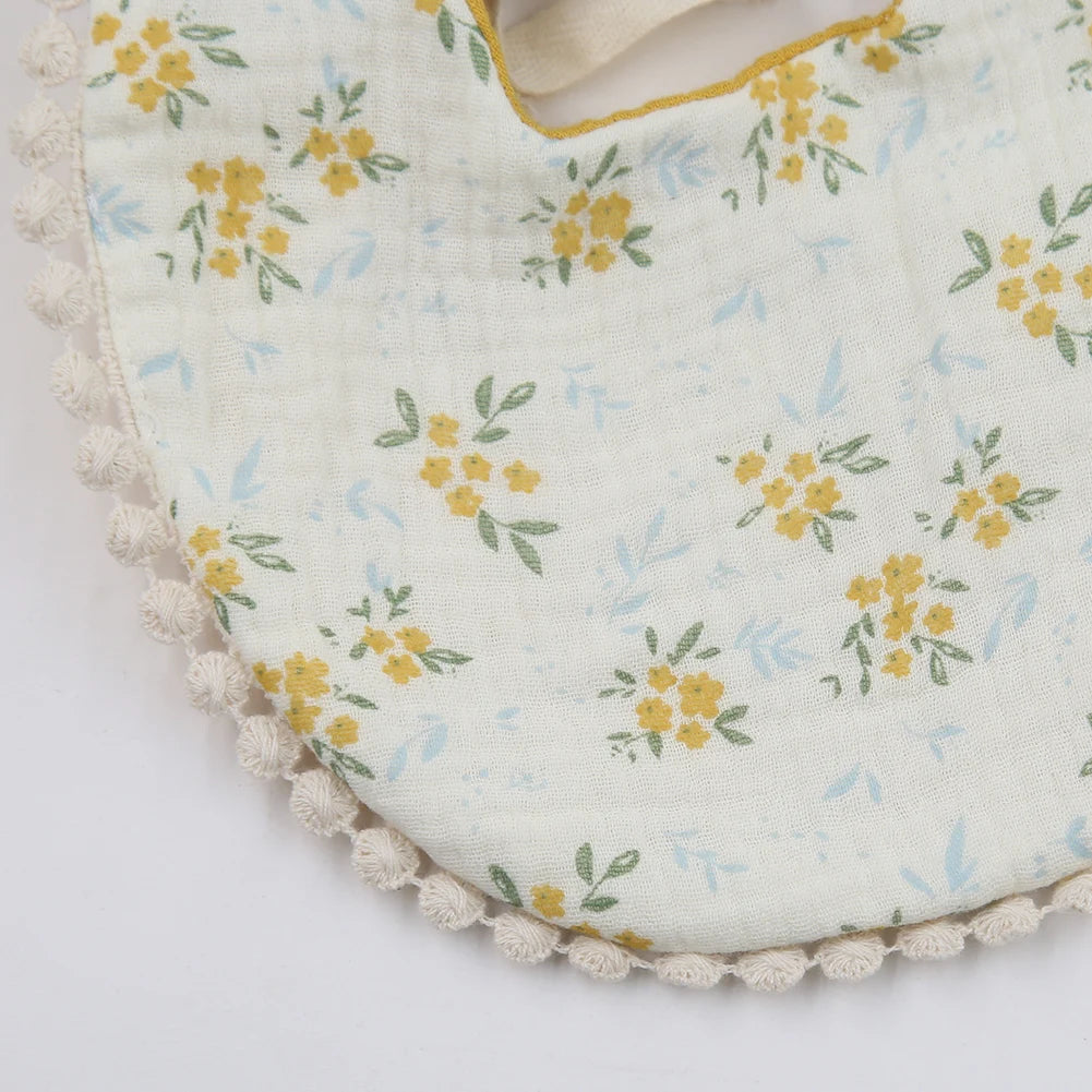 Beautiful detail on the baby girls bib