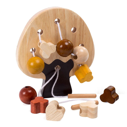 Lovely flexible, string wooden training maths toy