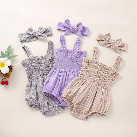 Cute, gorgeous, summer baby girl romper suit