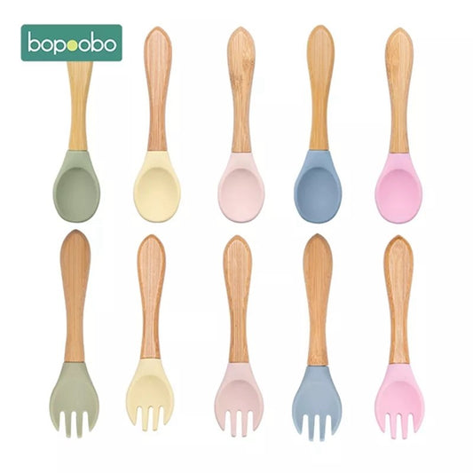 Bamboo Fork and Spoon Set 